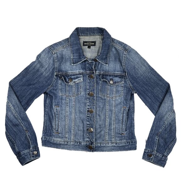 J. Crew Indigo Denim Button-Up Cotton Jeans Jacket Size S - NWOT - Picture 2 of 12